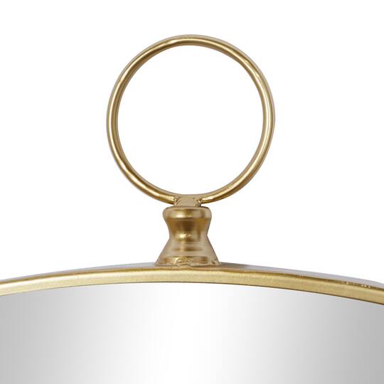 Set of 3 Gold Wood Traditional Wall Mirror 24", 24", 25"